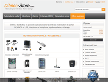 Tablet Screenshot of difelec-store.com